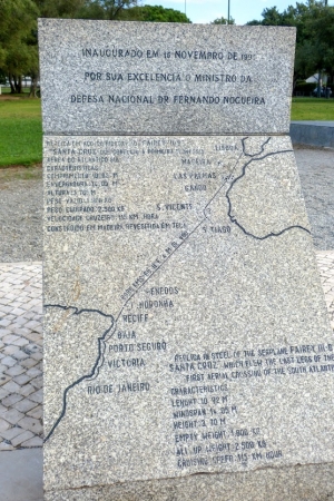 Zdjęcie z Portugalii - trasa przelotu tego samolociku z Lizbony do Brazylii 