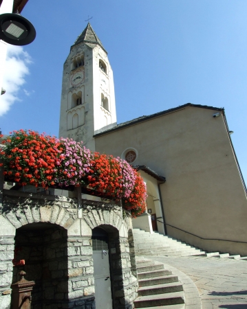 Zdjęcie z Włoch - kościół w Courmayeur