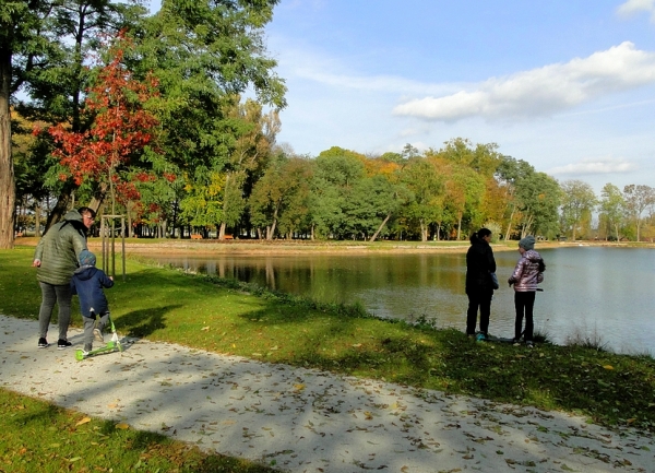 Zdjęcie z Polski - Park kończy się urokliwymi stawami.