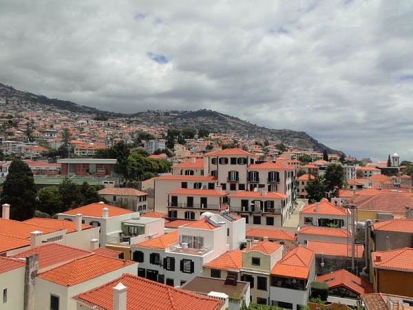 Zdjęcie z Portugalii - Nad dachami Funchal.