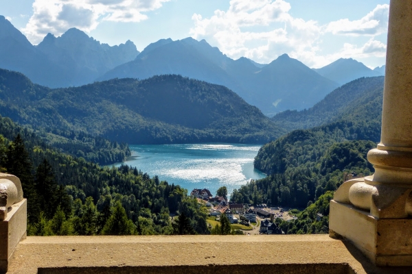 Zdjęcie z Niemiec - widok z zamku na Schwangau i jezioro