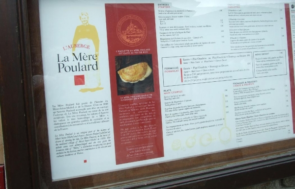 Zdjęcie z Francji - menu