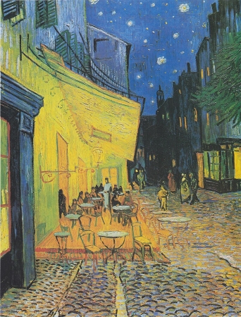 Zdjęcie z Francji - na koniec Arles- jeszcze słynny obraz Van Gogha "Taras kawiarni w nocy"