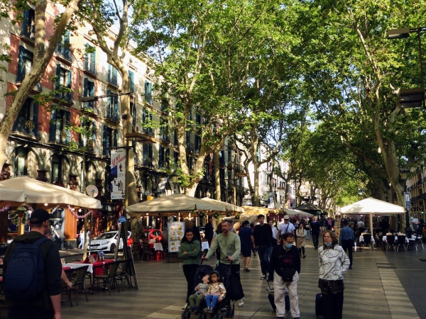 Zdjęcie z Hiszpanii - La Rambla to tętniące życiem serce Barcelony i główny deptak miasta.