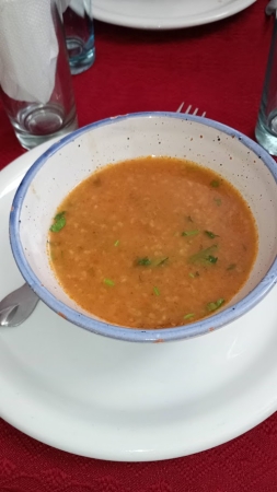 Zdjęcie z Tunezji - danie pierwsze zupka, ale tym razem już nie szorba, tylko Dżilbana (Jelbaba), nieco 