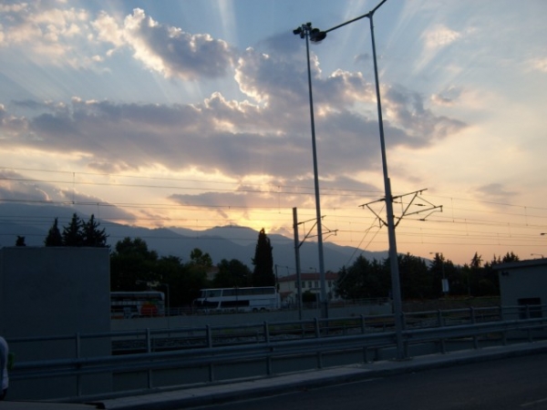 Zdjęcie z Grecji - zachód słońca nad Olimpem