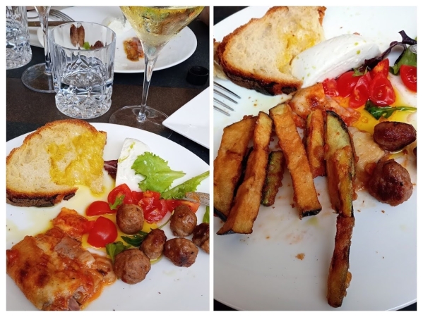 Zdjęcie z Włoch - za chwilę dołożono jeszcze grilowaną cukinię; ha he ja juz samą 