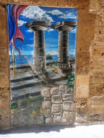 Zdjęcie z Włoch - na ścianie kamienicy obok jest nawet stosowny do miejsca mural:) 
