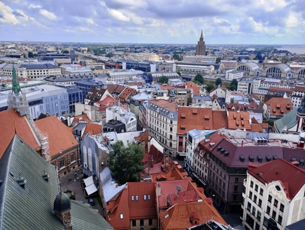 Zdjęcie z Łotwy - widoki na miasta z góry - zawsze nie mają sobie równych, zwłaszcza te z 