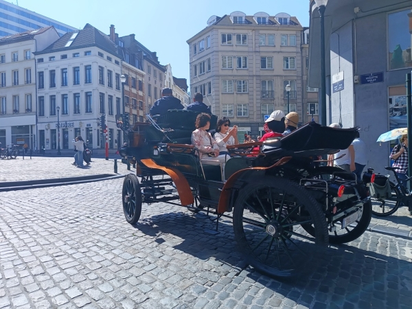 Zdjęcie z Belgii - Bruksela i jej nowoczesne, z napędem elektrycznym dorożki bez konia:))) 
