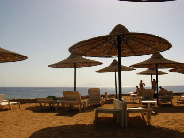 Zdjęcie z Egiptu - plaża hotelowa