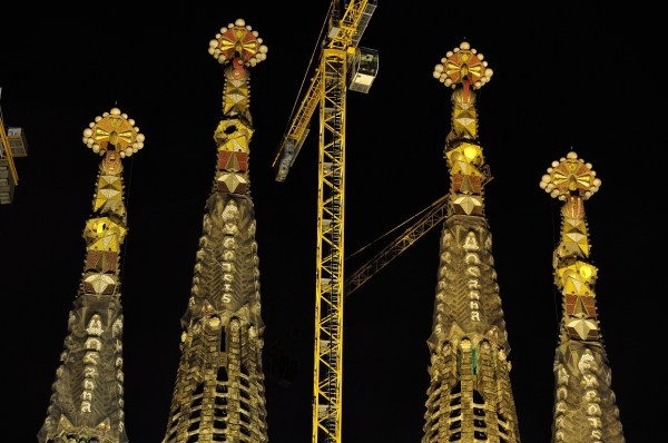 Zdjęcie z Hiszpanii - iglice Sagrada Familia
