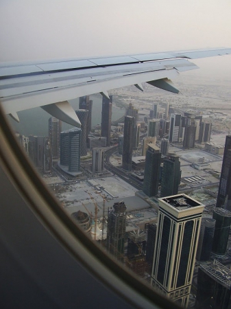 Zdjęcie z Seszeli - Doha-z samolotu