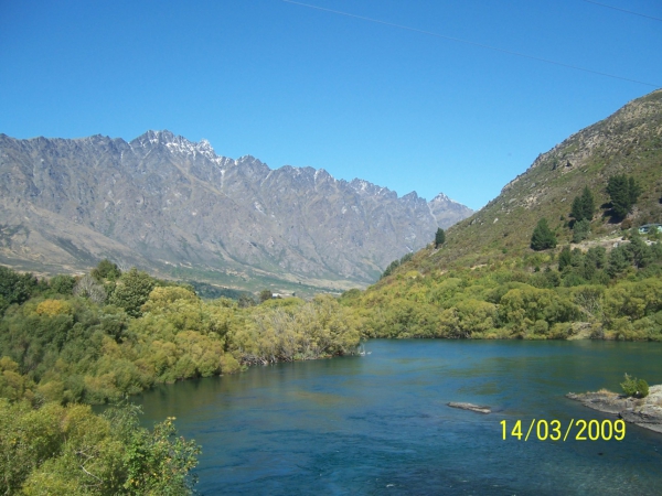 Zdjęcie z Nowej Zelandii - Ujscie rzeki Shotover