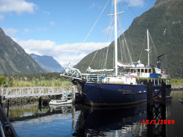 Zdjęcie z Nowej Zelandii - Przystan w Milford Sound