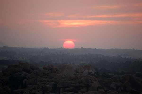 Zdjęcie z Indii - Zachód nad Hampi