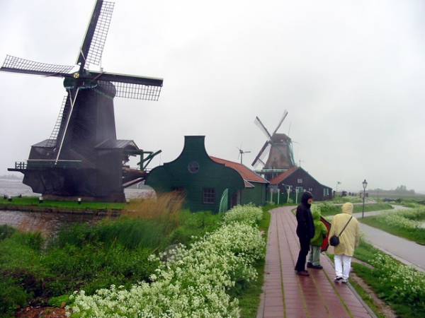 Zdjęcie z Holandii - Wiatraki w Zaanse Schans.