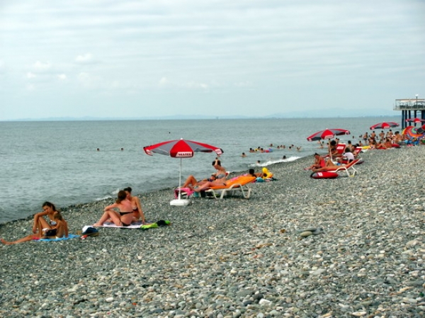 Zdjęcie z Gruzji - Plaża w Batumi.