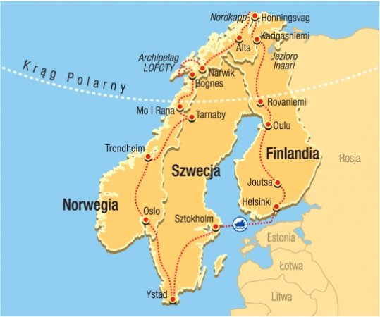 Zdjęcie z Norwegii - trasa