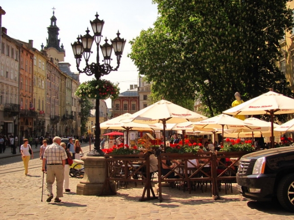 Zdjęcie z Ukrainy - Lwowski Rynek.