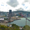 Zdjęcie z Nowej Zelandii - City i port widziane z okna muzeum Te Papa Tongarewa