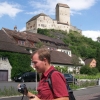 Zdjęcie z Lichtensteinu - zamek w Sargans i nasz znajomy