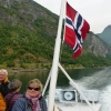 Zdjęcie z Norwegii - mimo ładnej tego dnia pogody, na statku dotkliwie wiało...