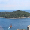 Zdjęcie z Chorwacji - Wyspa Lokrum i drewniany stateczek 