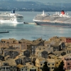 Zdjęcie z Grecji - widok w stronę portu....  na prawo od Nowej Twierdzy