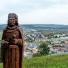 Zdjęcie z Polski - i prawie jesteśmy na miejscu... tutaj wita przybywających Kazimierz Jagiellończyk