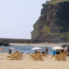Zdjęcie z Portugalii - jedna z dwóch sztucznych plaż na wyspie z nawiezionym piachem z Sahary