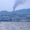 Zdjęcie z Portugalii - zblizając się do Funchal- widać w oddali wielką smugę dymu....:(