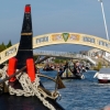 Zdjęcie z Portugalii - dopływamy do najsłynniejszego mostu w Aveiro (no raczej to mostek:) 