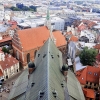 Zdjęcie z Łotwy - widok z góry na  klasztor dominikański i sąsiedni kościół św. Jana