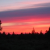 Zdjęcie ze Stanów Zjednoczonych - Lava Beds o zachodzie.