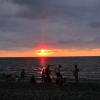 Zdjęcie z Gruzji - Zachód słońca na plaży.